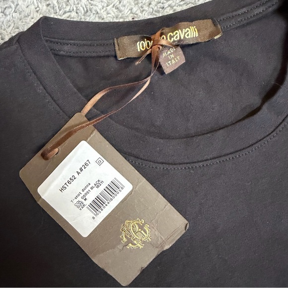 NEW Roberto Cavalli Womens Graphic Cheetah T-Shirt Size Medium - Picture 5 of 8